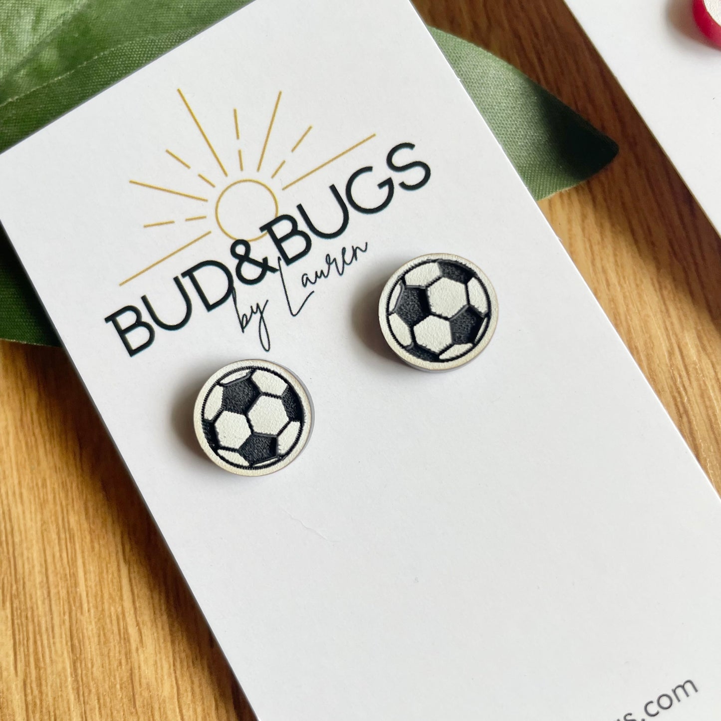 Sport Ball Acrylic Stud Earrings