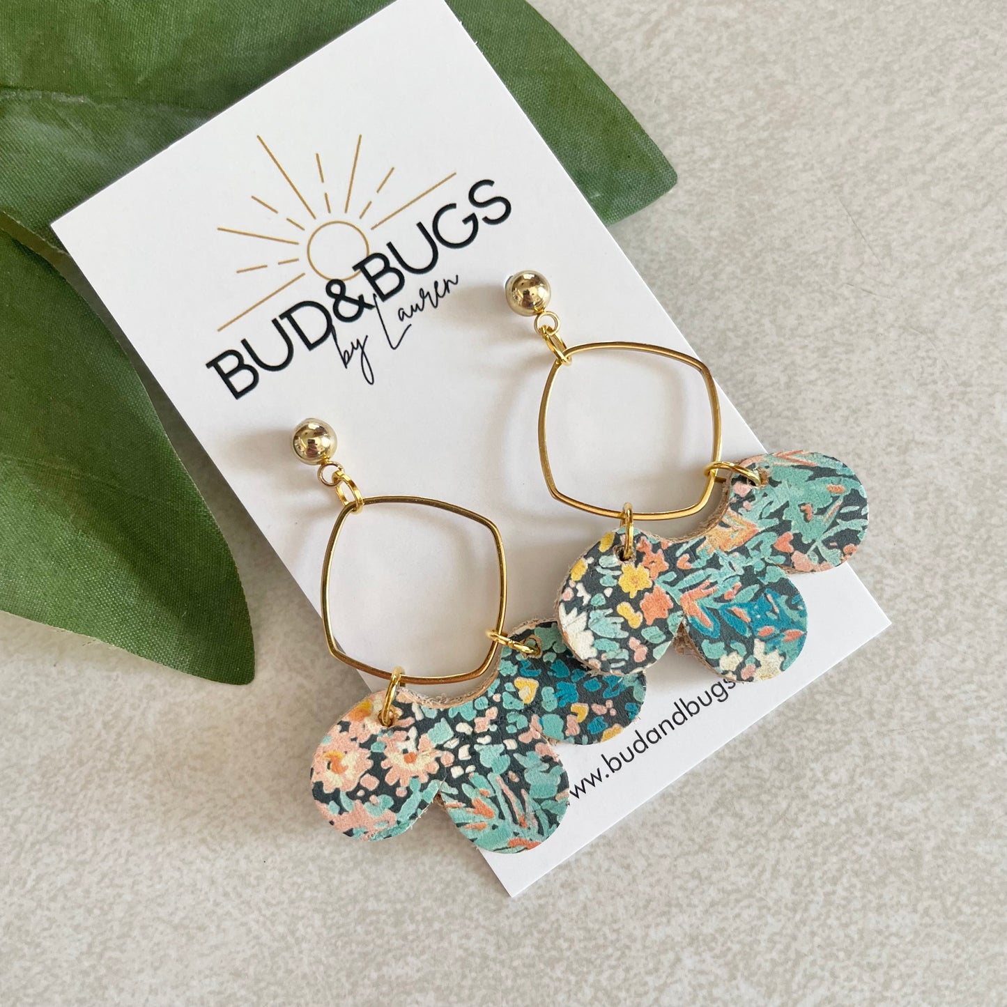 Half Petal Drop Earrings