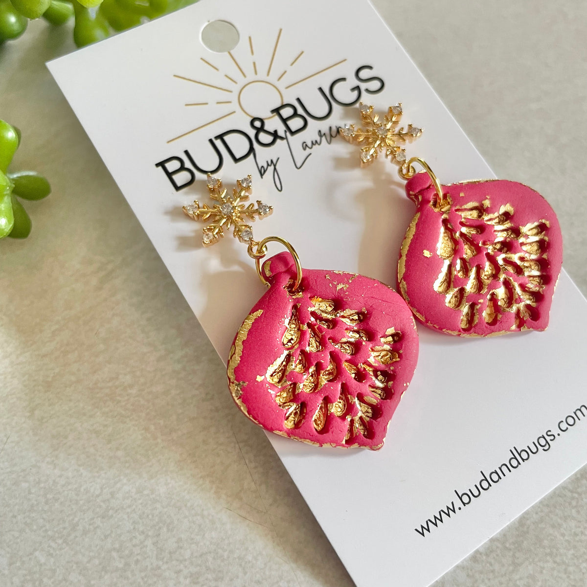 Gold Foil Ornament Drops