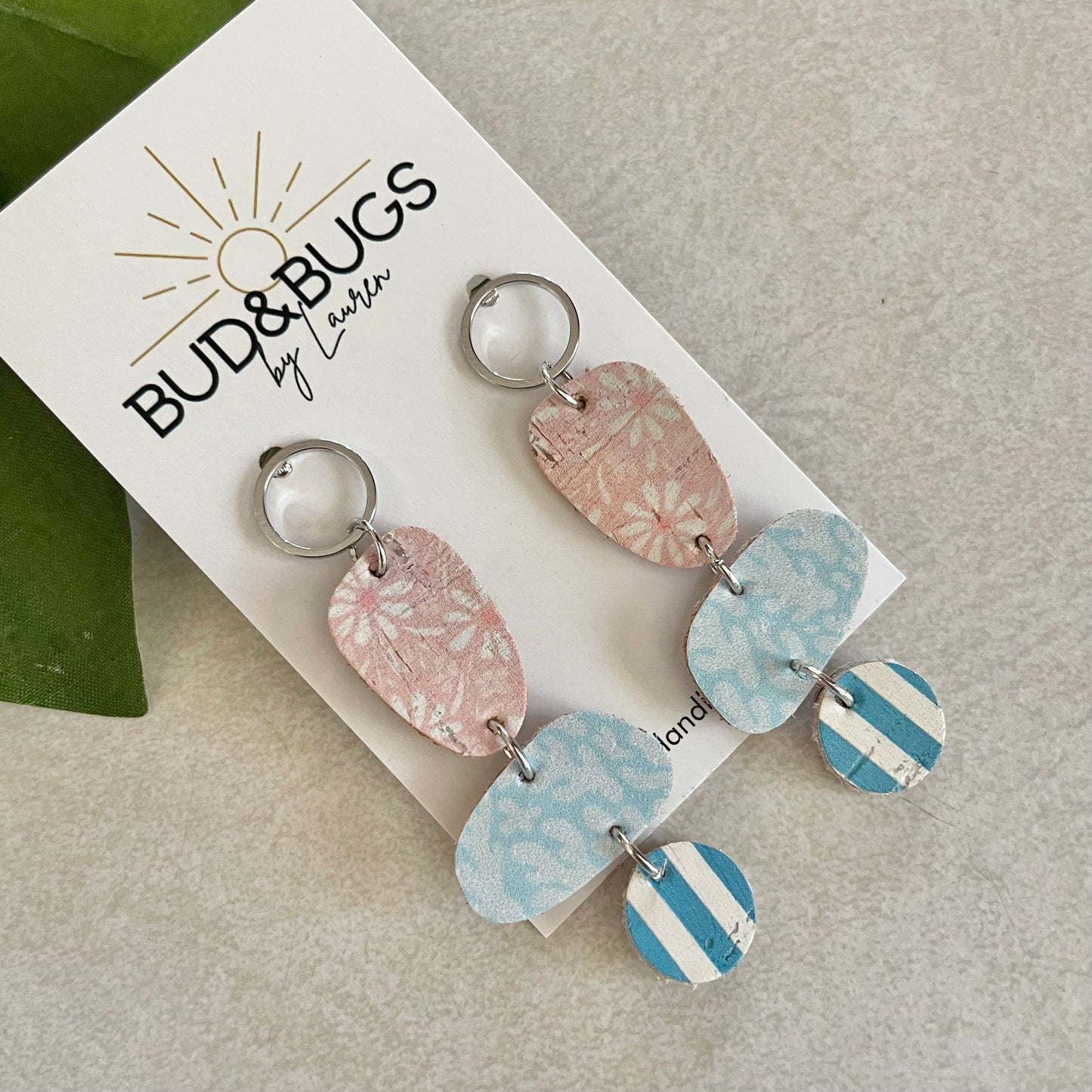 Pink Tropic Drop Earring