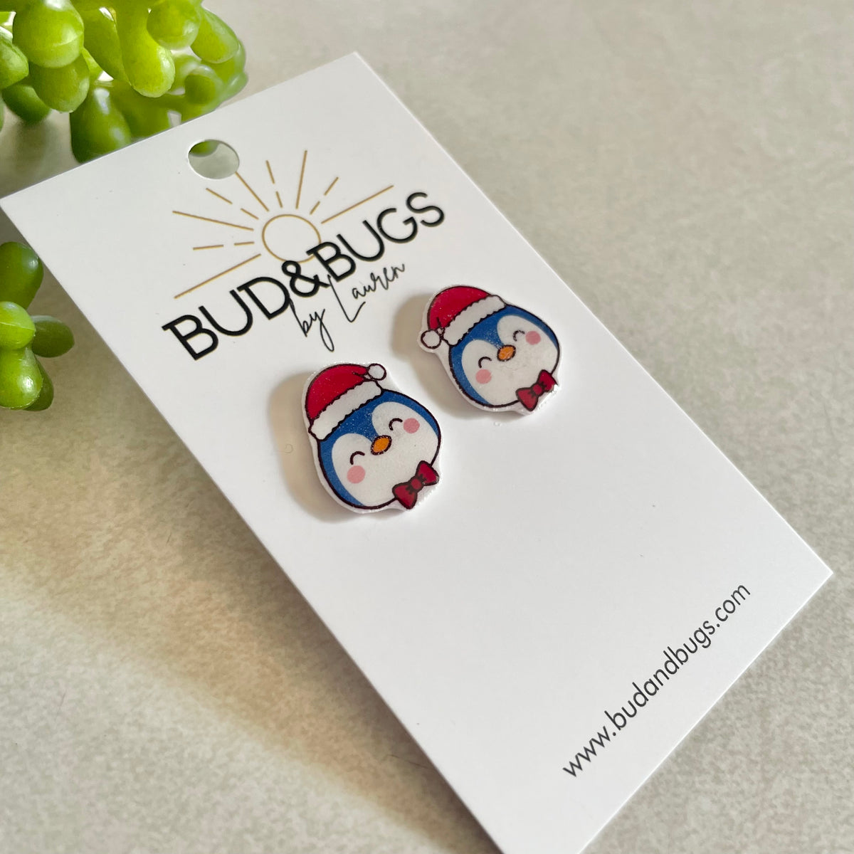 Holiday Penguin Studs