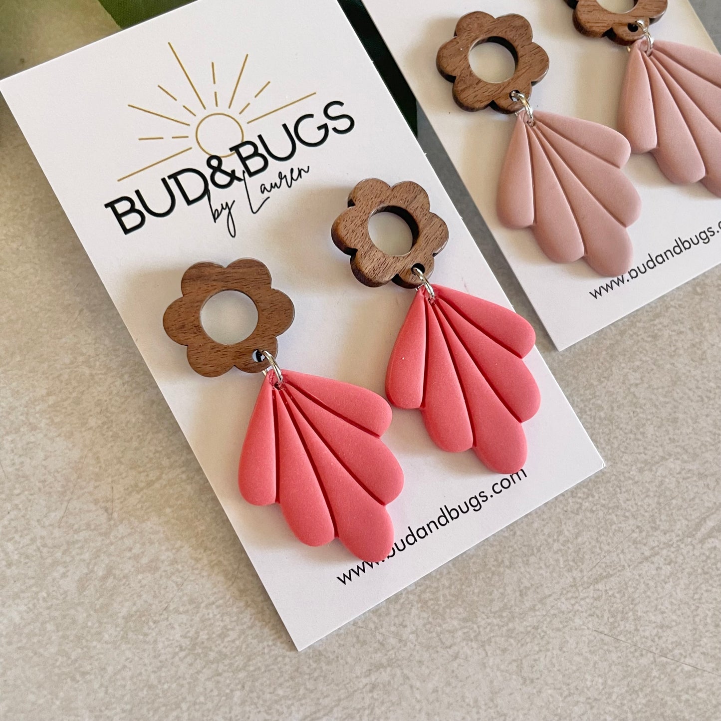 Warm Petal Drop Earrings