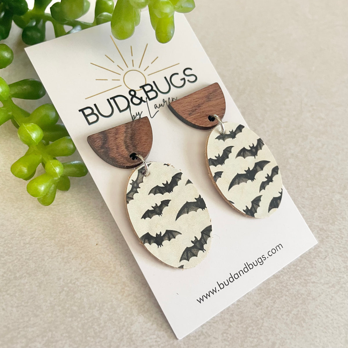 Spooky Bat Drop Earrings