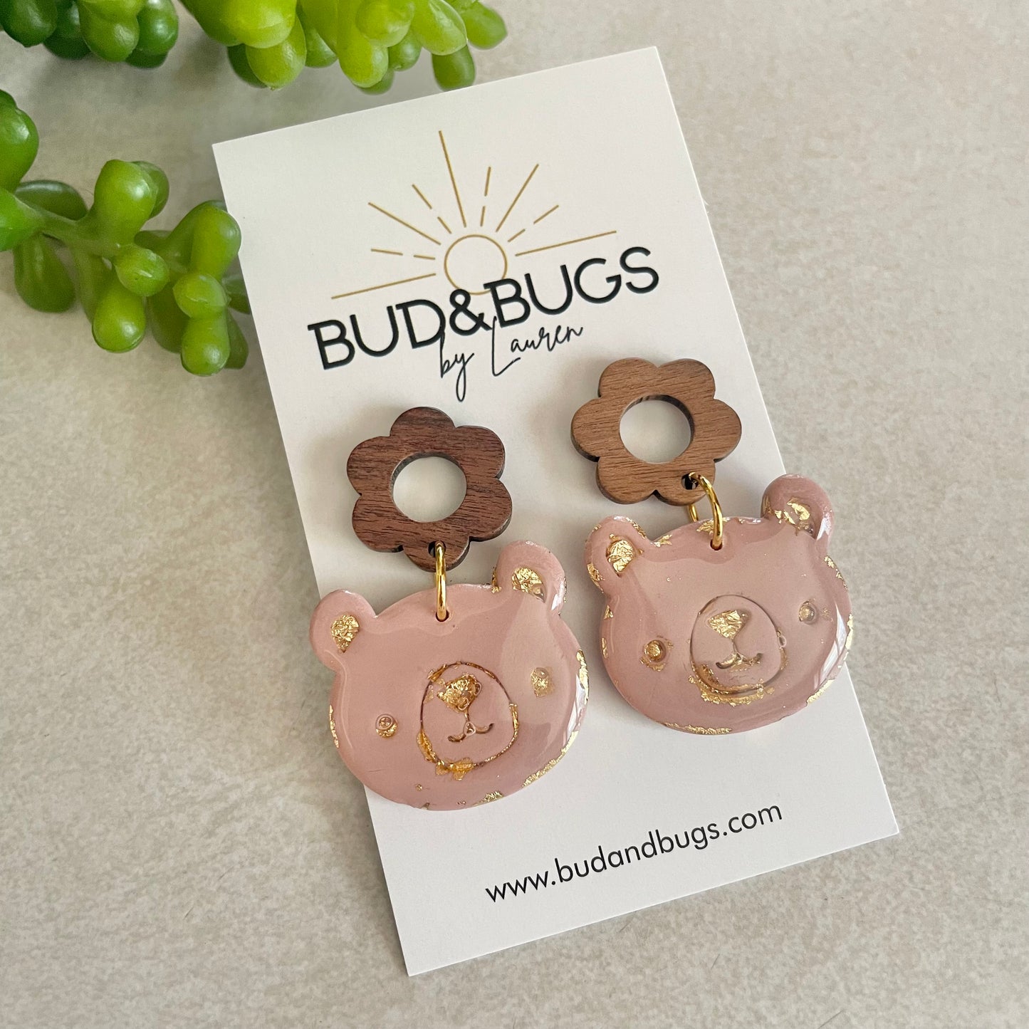 Woodsy Bear Drop Earrings