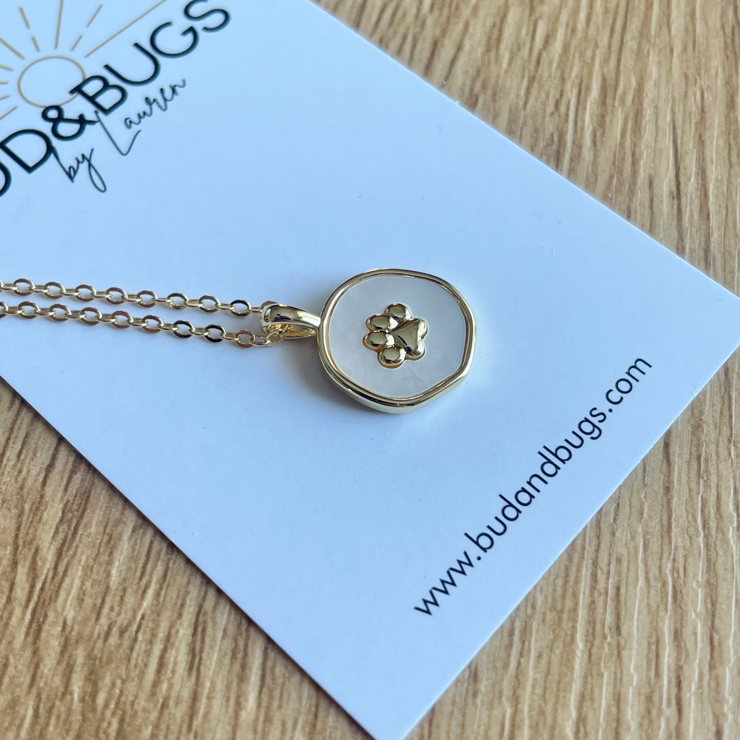 Mother of Pearl Paw Necklace