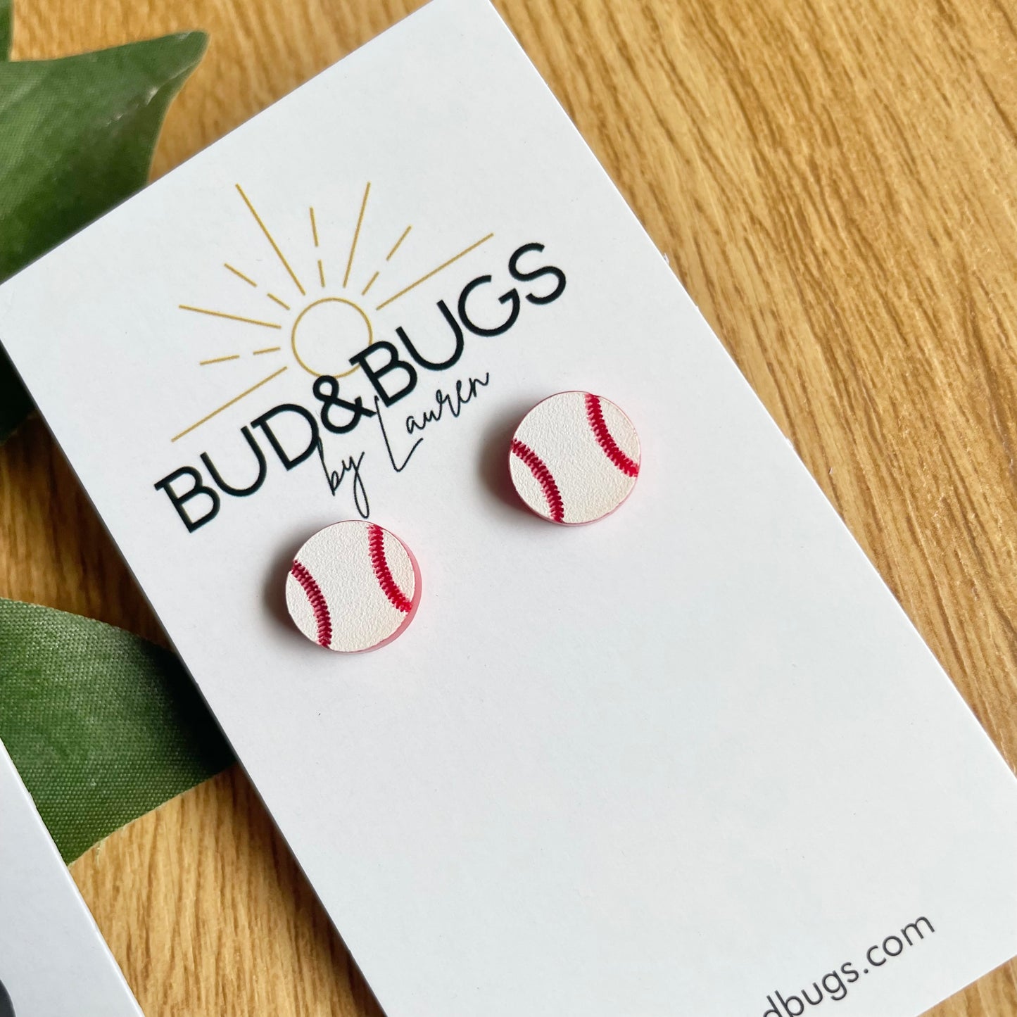 Sport Ball Acrylic Stud Earrings