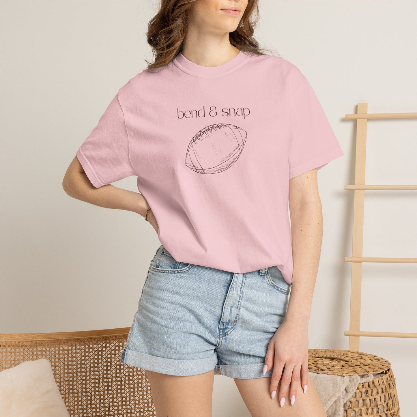 Football Sketch T-Shirt — 'bend & snap' Minimal Graphic Tee