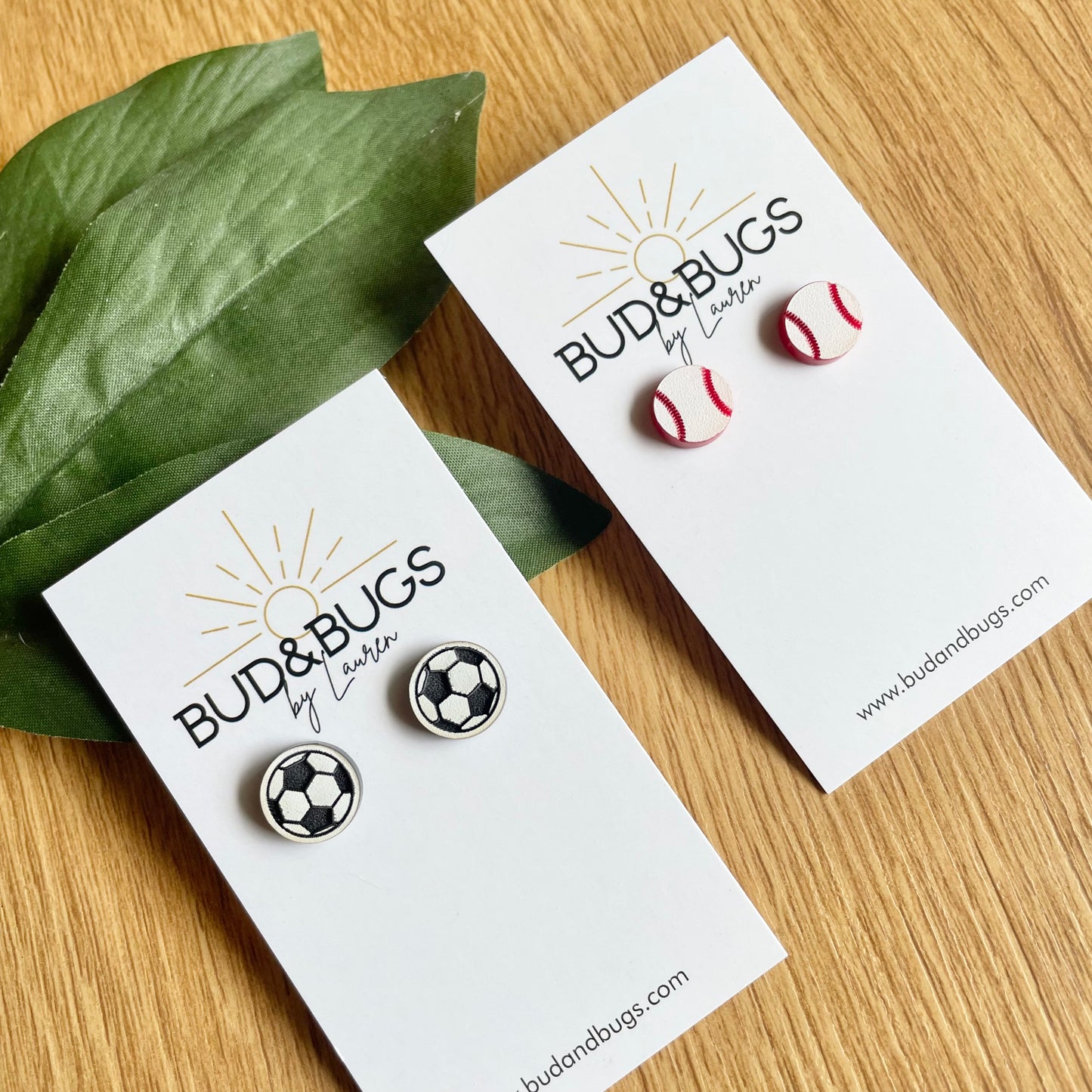 Sport Ball Acrylic Stud Earrings