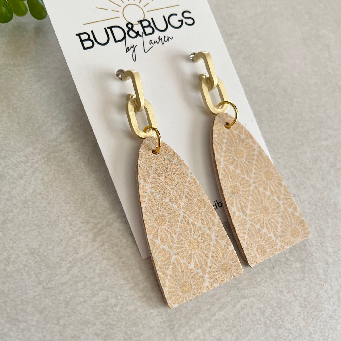 Golden Sun Drop Earrings