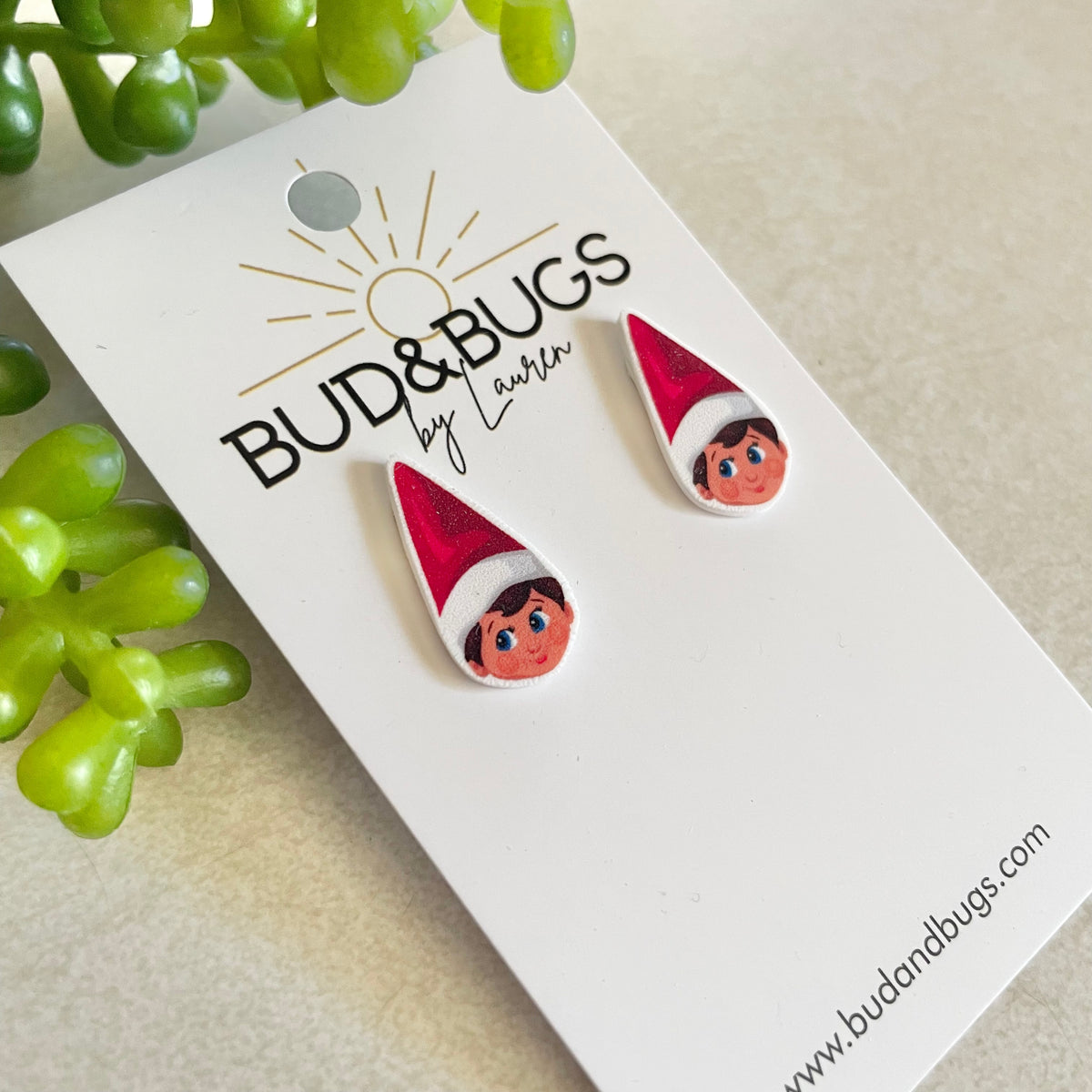 Elf on the Shelf Inspired Studs