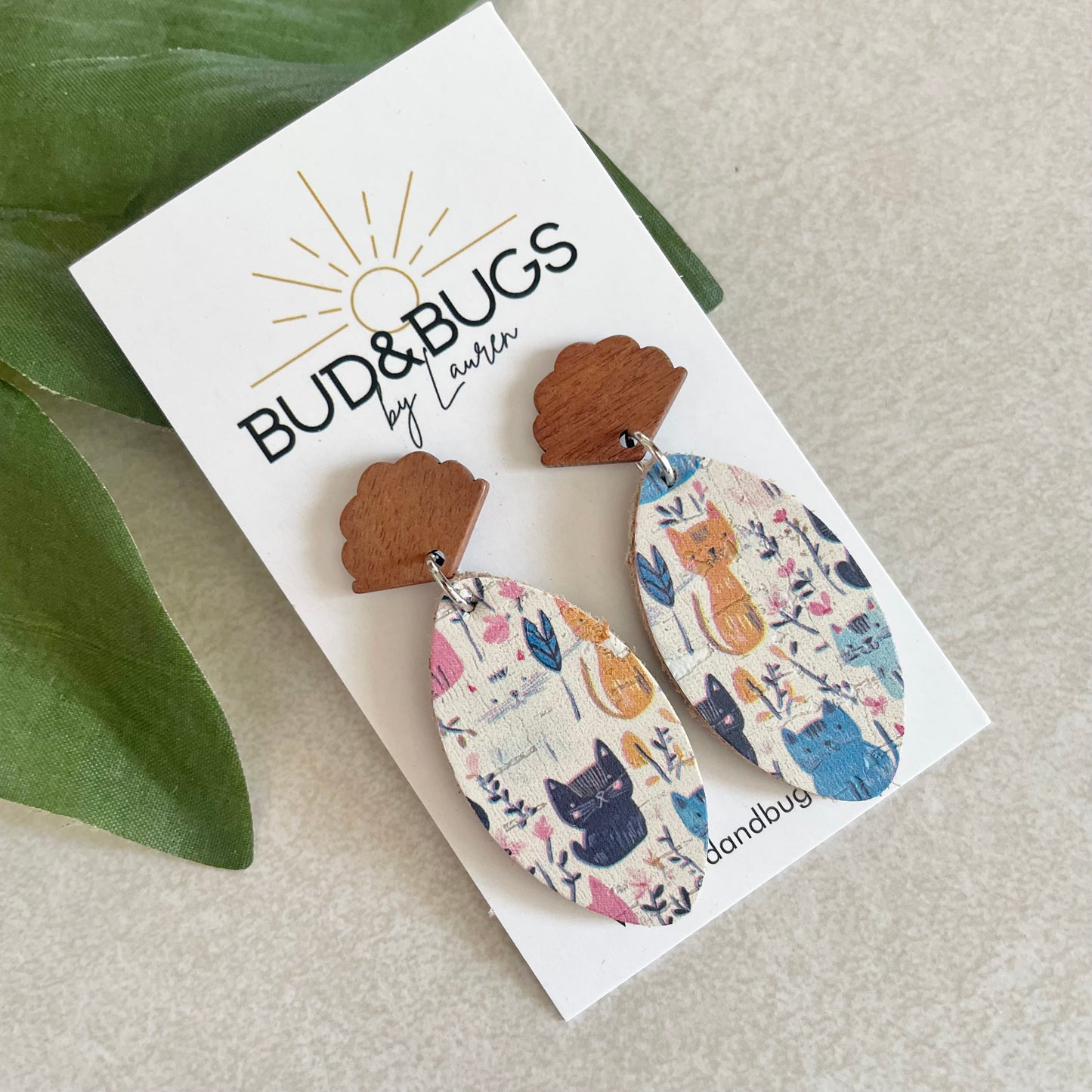Happy Kitty Drop Earrings