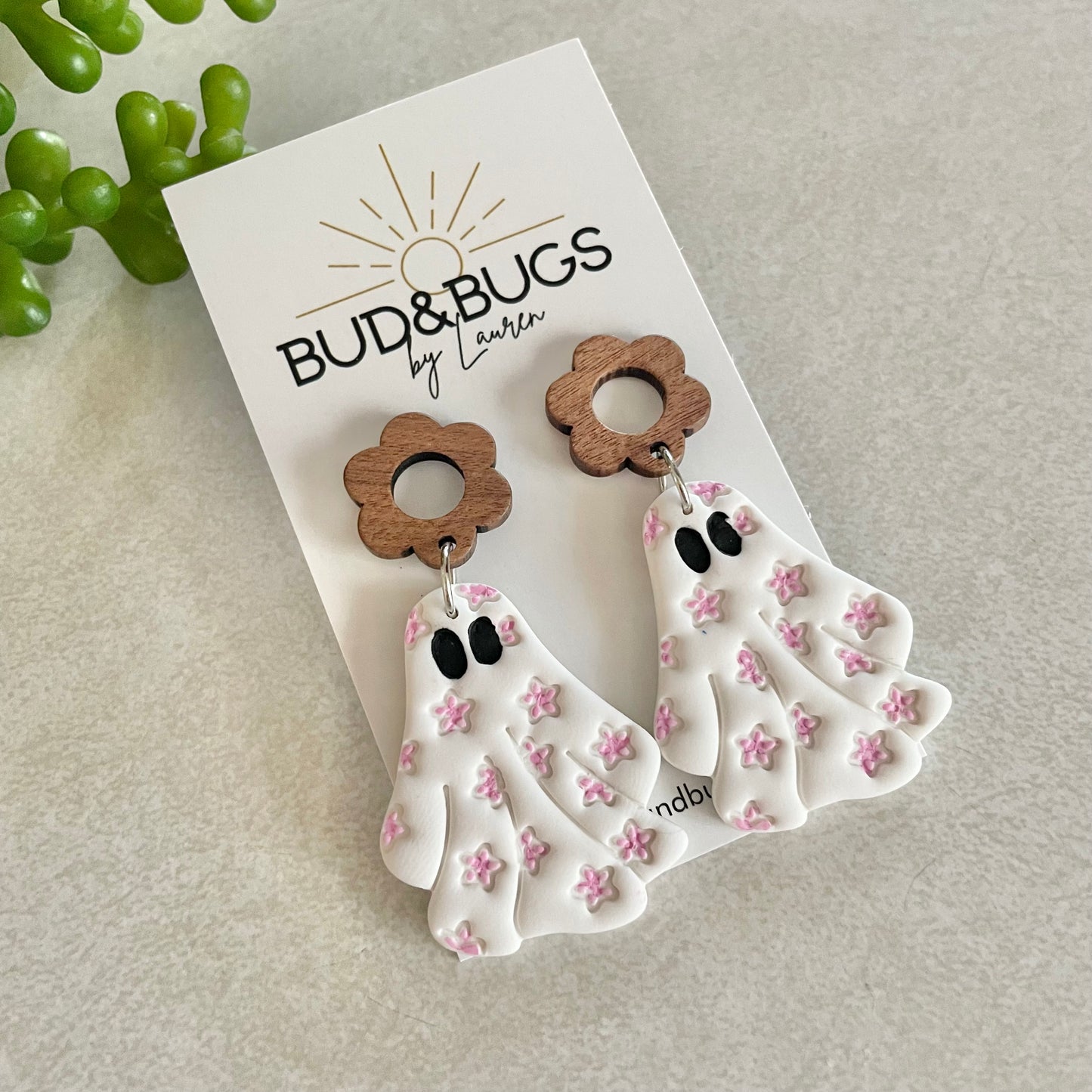 Retro Ghost Dangles