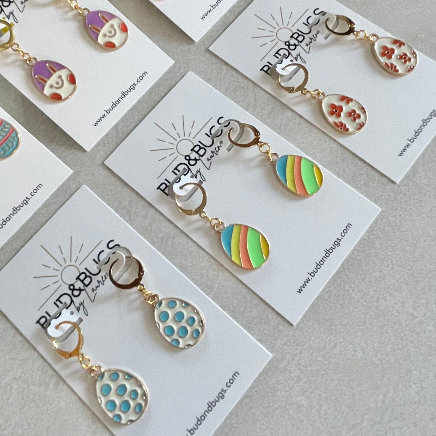 Easter Alloy Charm Huggies