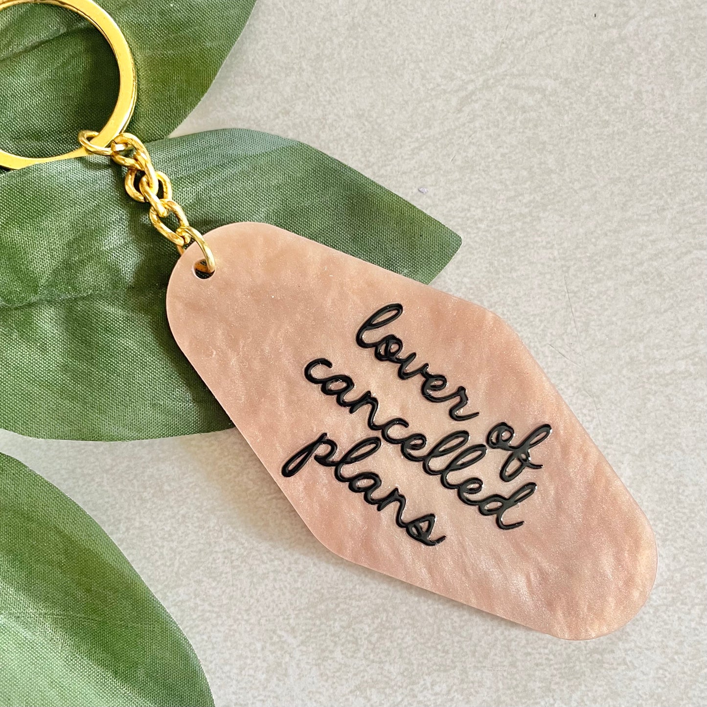 Peach Acrylic Keychains