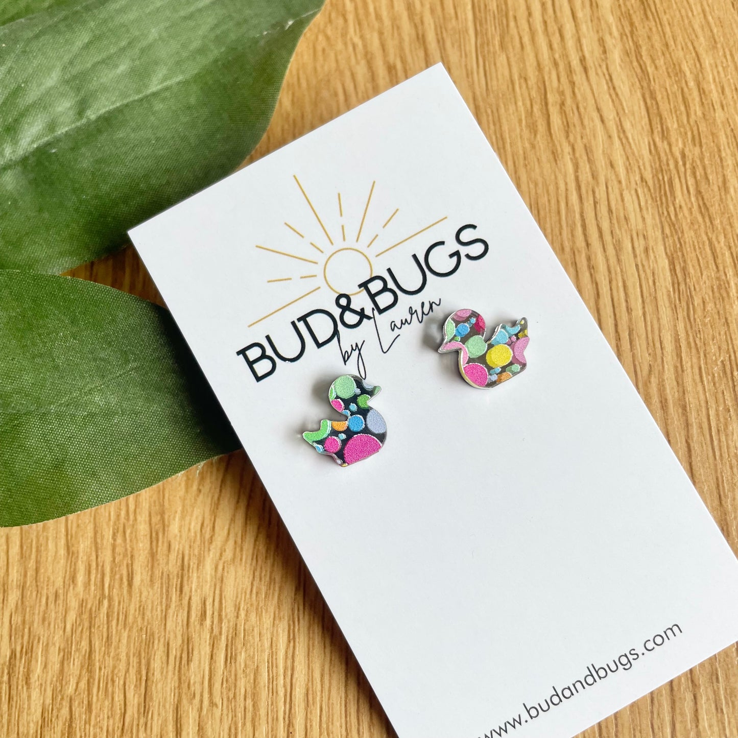 Rubber Ducky Acrylic Stud Earrings