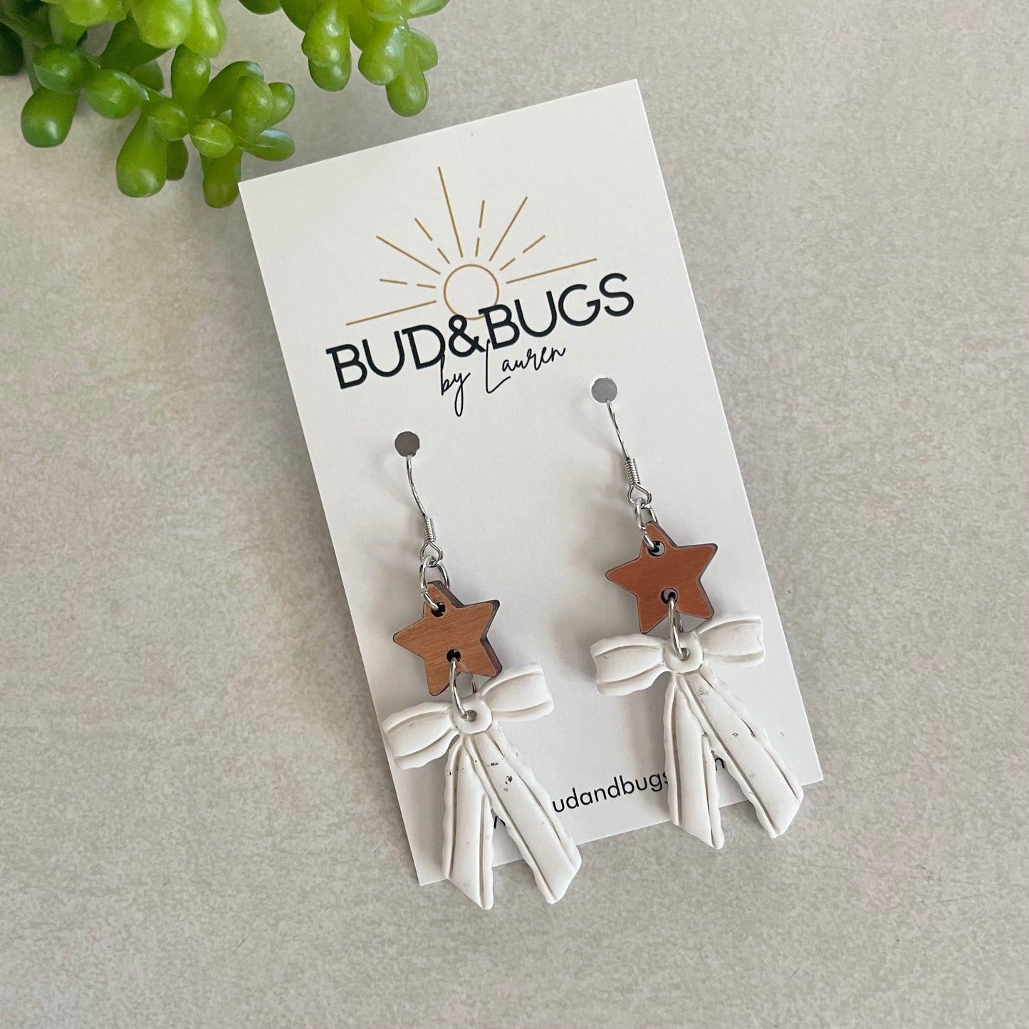 Star Bright Bow Dangles
