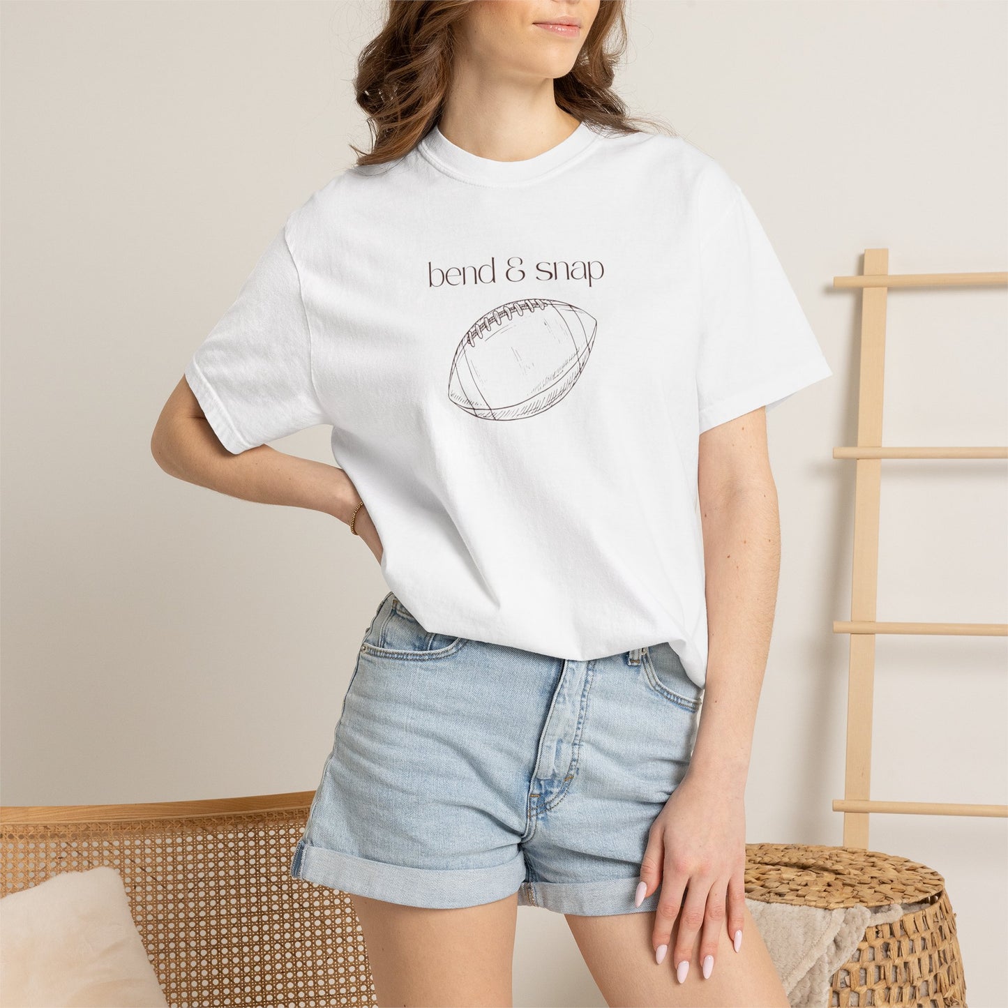 Football Sketch T-Shirt — 'bend & snap' Minimal Graphic Tee