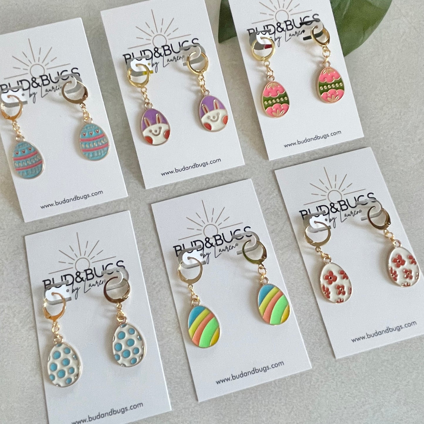 Easter Alloy Charm Huggies