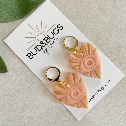 Peach Evil Eye Huggies
