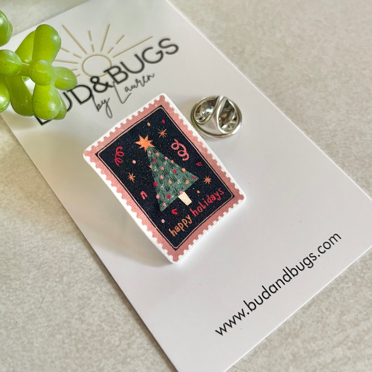 Holiday Stamp Pin