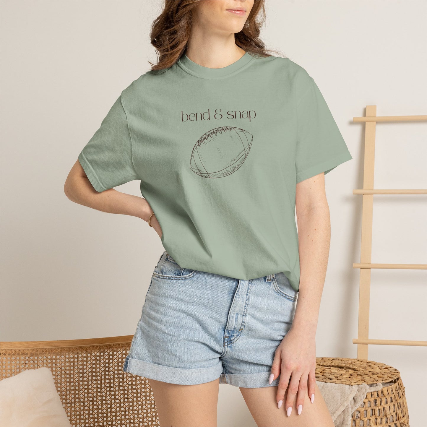 Football Sketch T-Shirt — 'bend & snap' Minimal Graphic Tee