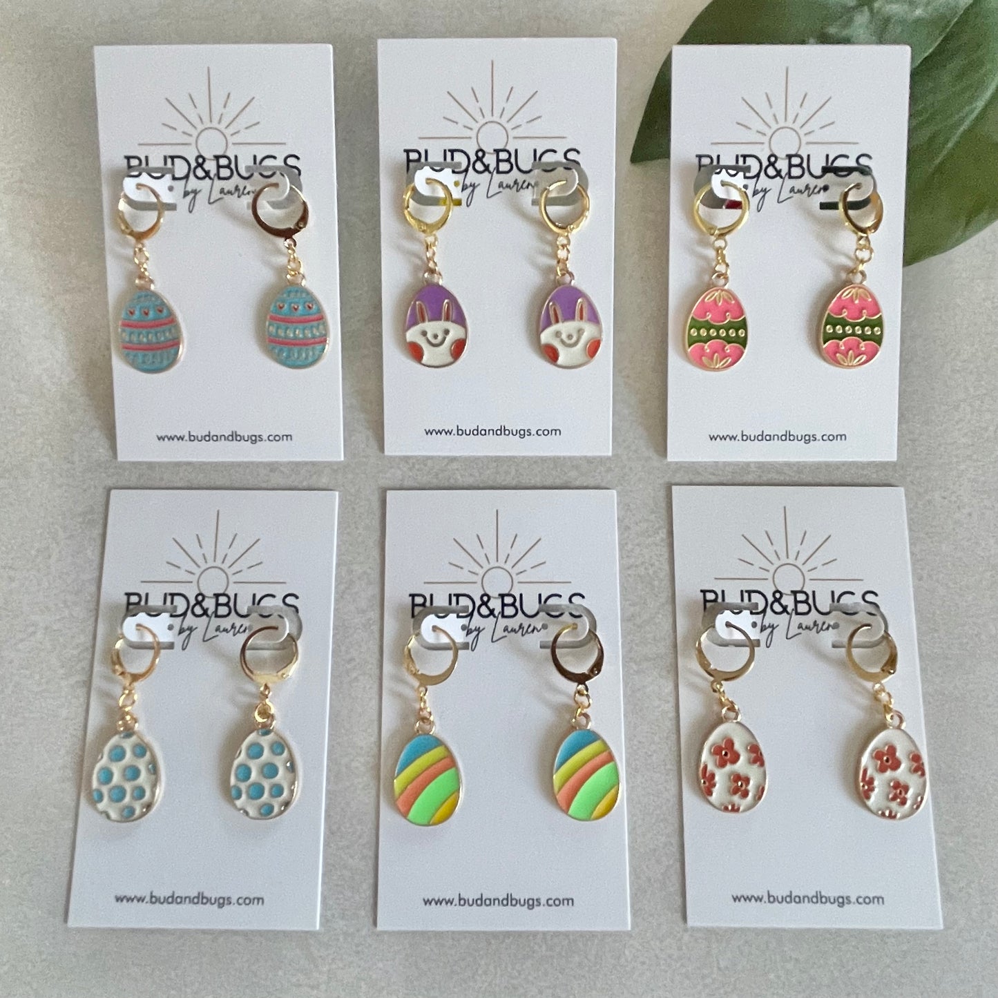 Easter Alloy Charm Huggies