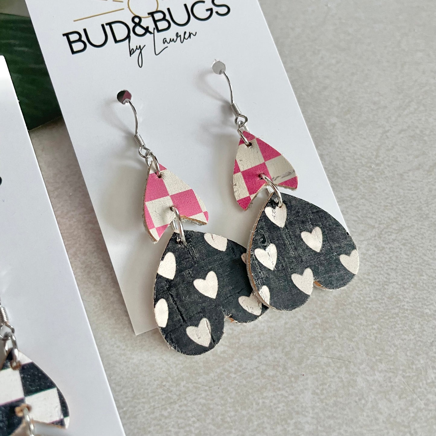 Duo Checkered Dangles