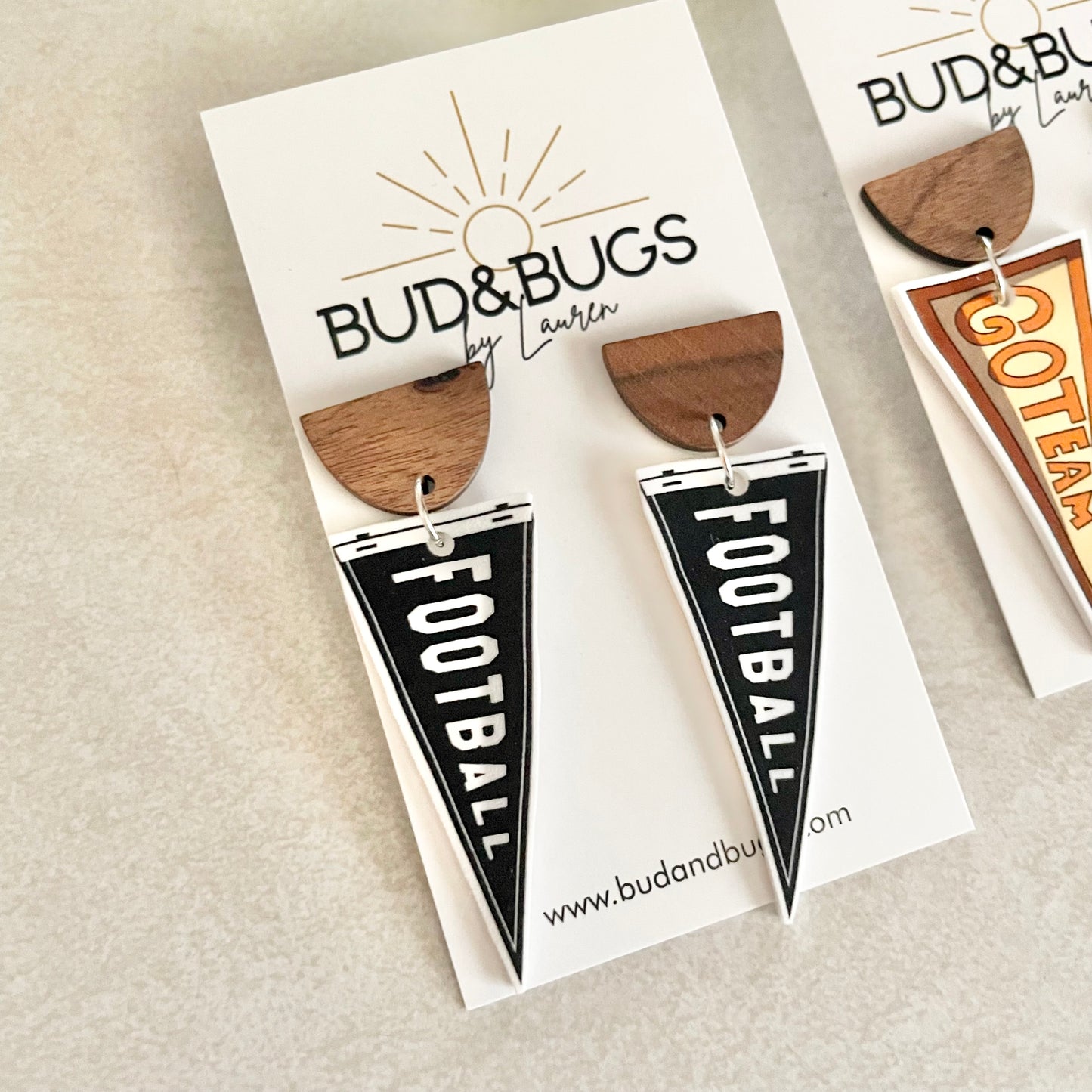 Sport Pennant Drop Earrings