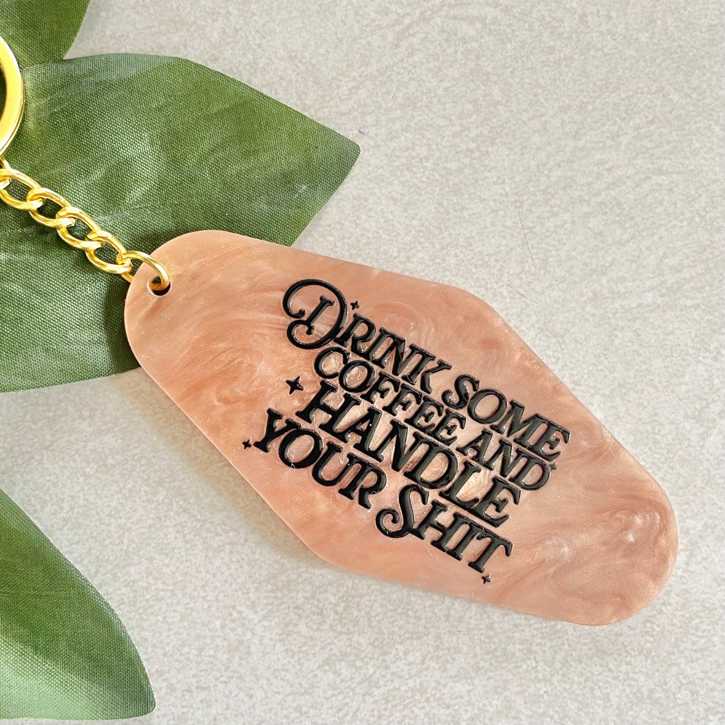 Peach Acrylic Keychains
