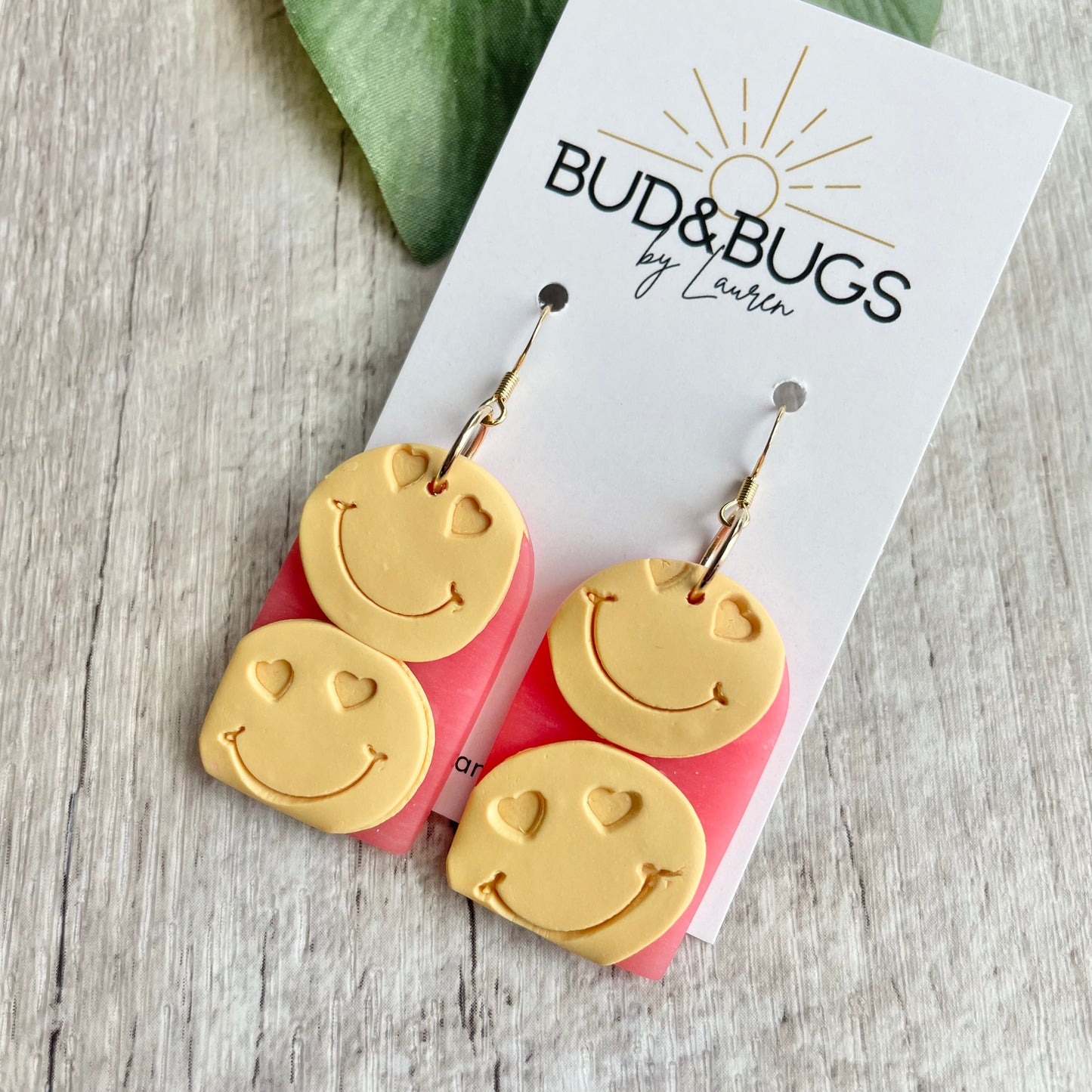 Polymer Clay Smiley Dangles