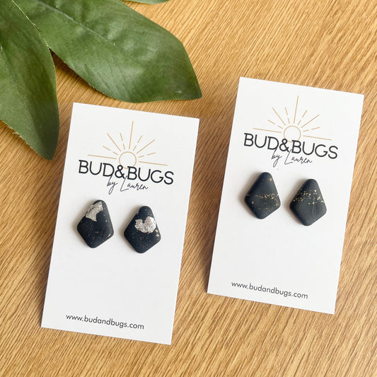 Black New Year Studs