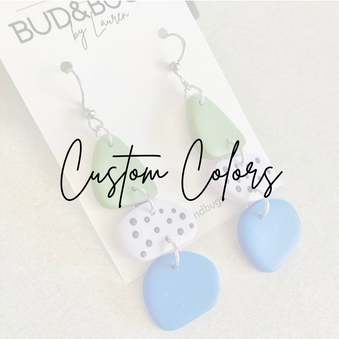 Abstract Custom Color Dangles