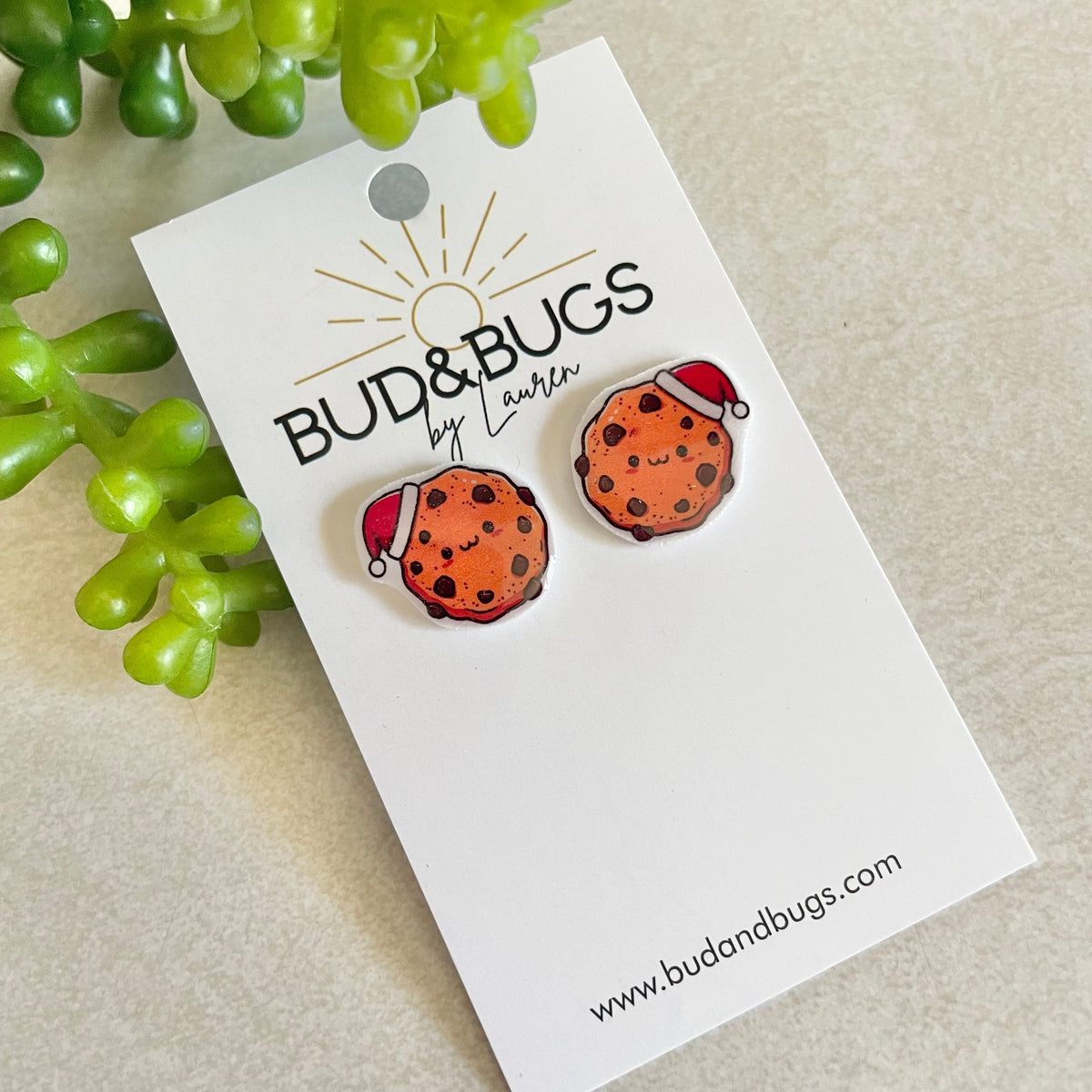 Santa Cookie Studs
