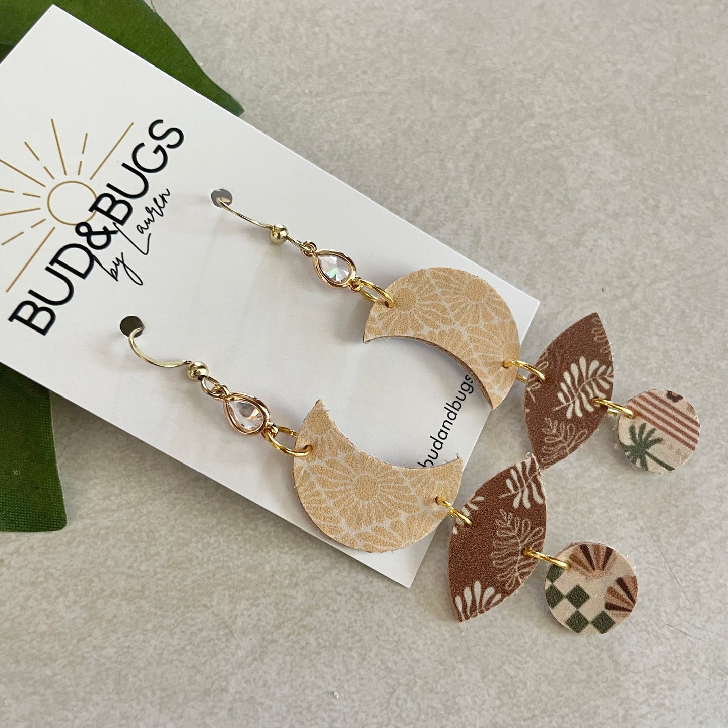 Morning Moon Dangle Earrings