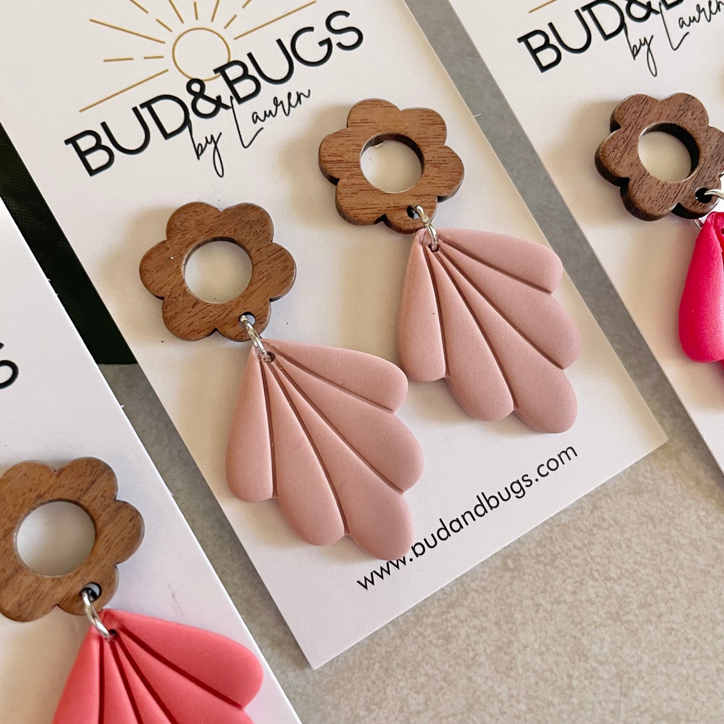 Warm Petal Drop Earrings