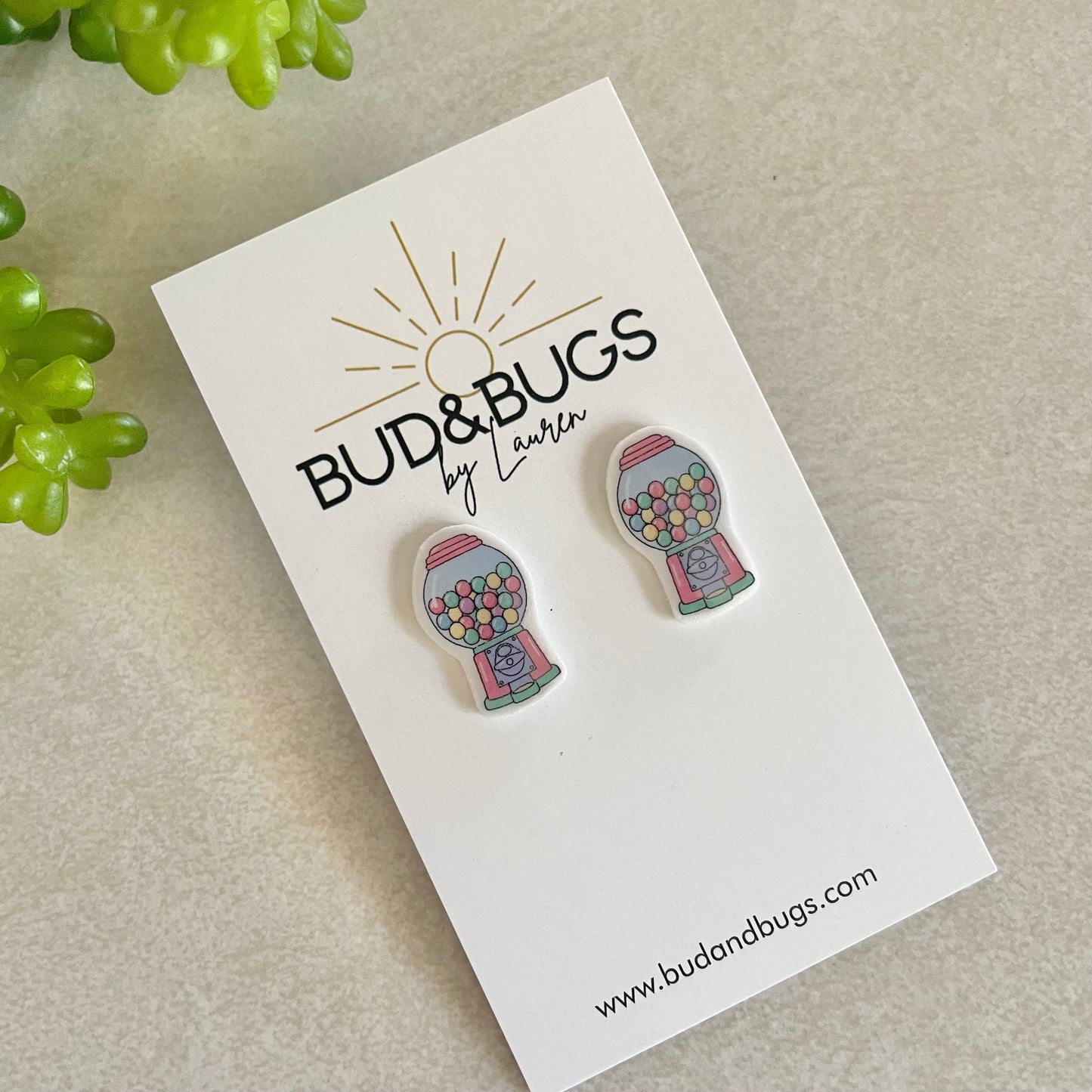 Gumball Stud Earrings