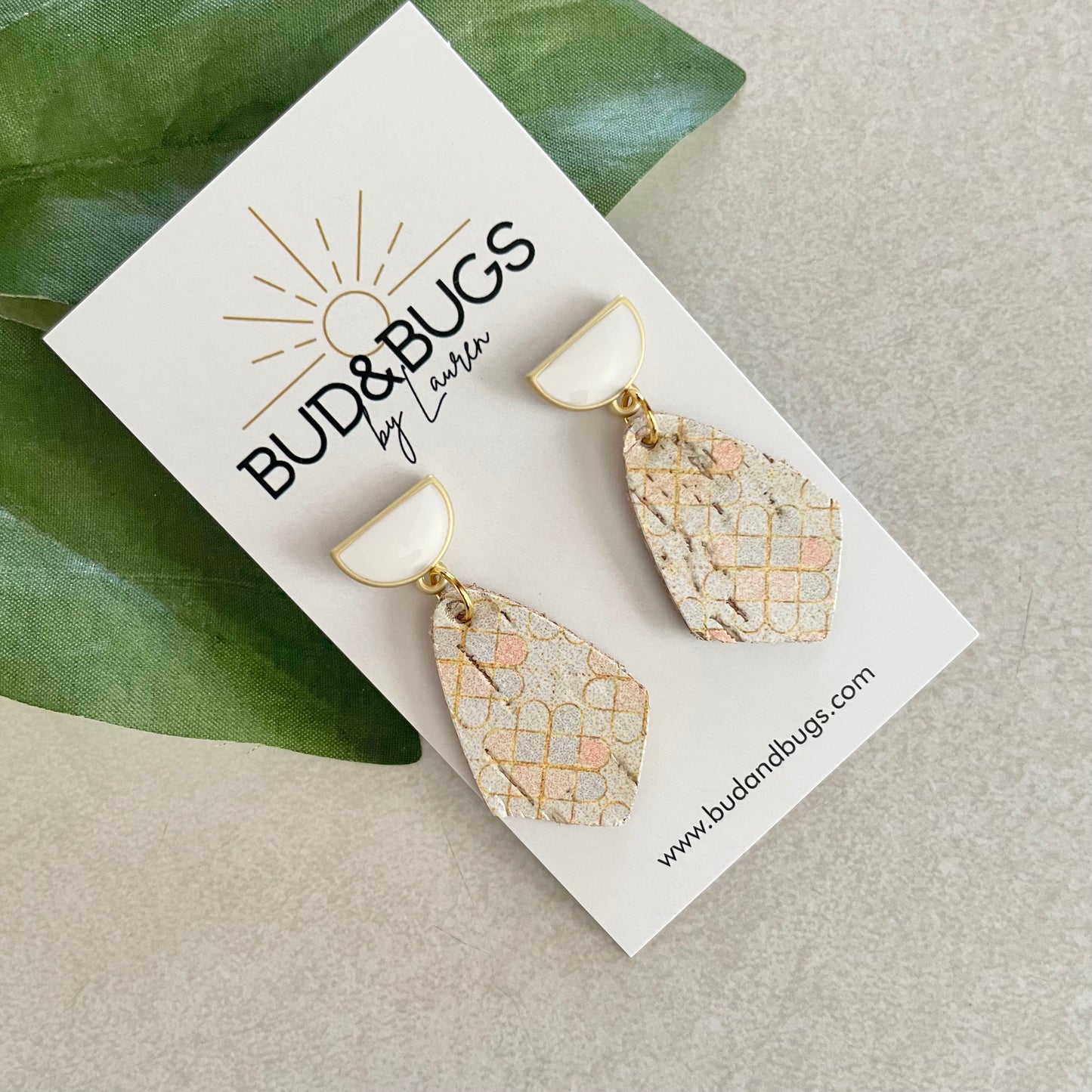 White Diamond Drop Earrings