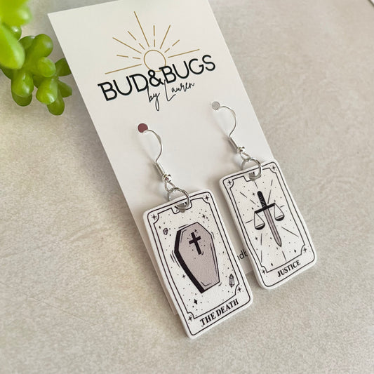 Death & Justice Tarot Dangles