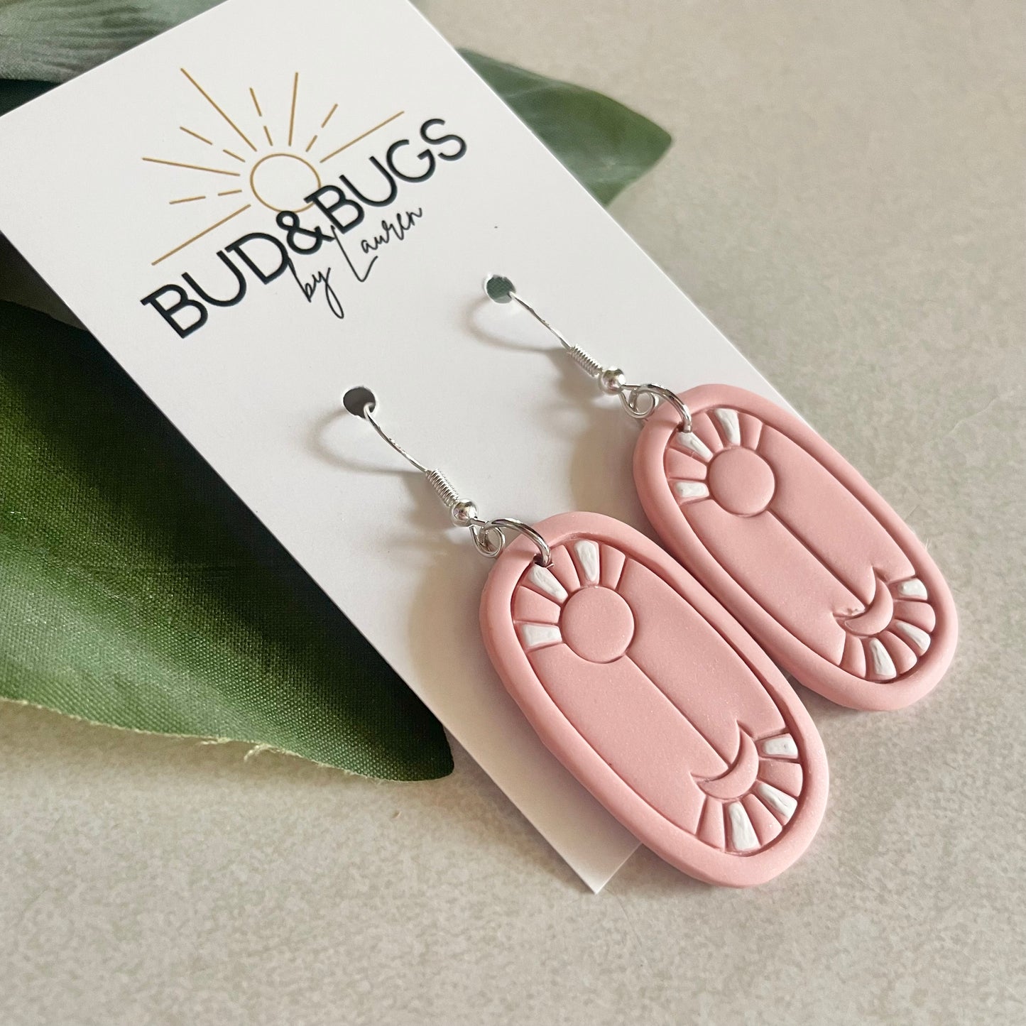 Peach Moon & Sun Dangles