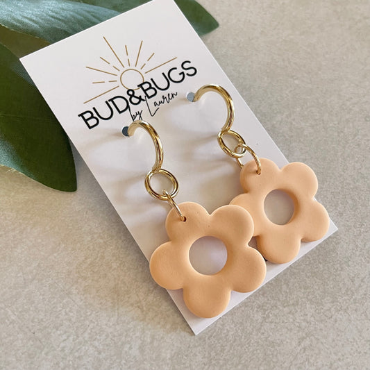 Retro Flower Gold Drop Earring