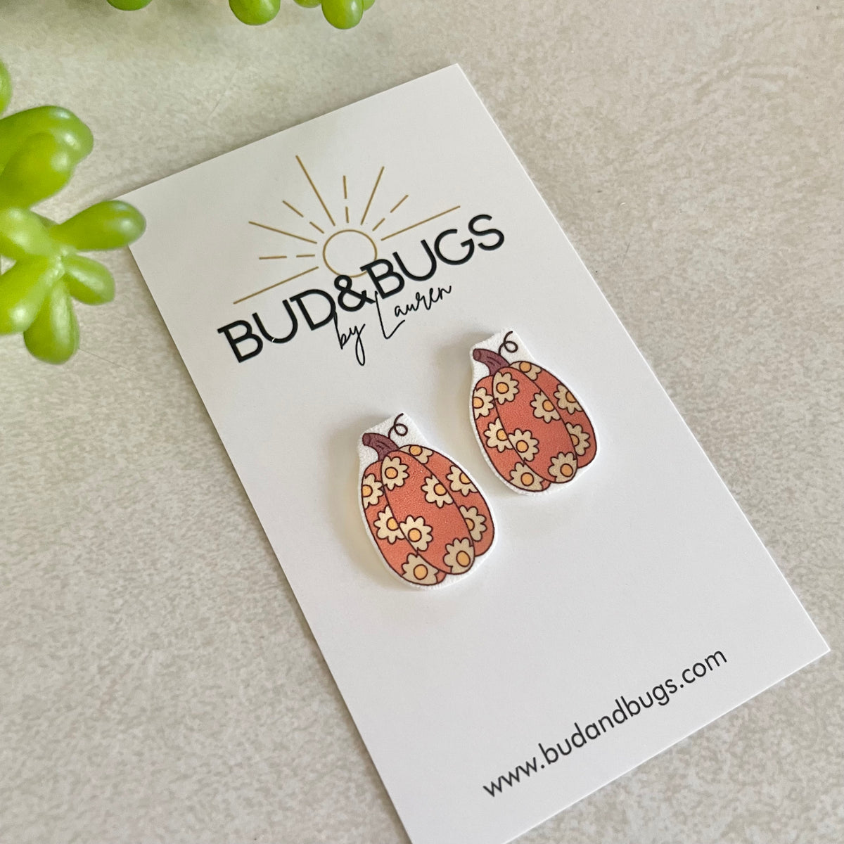 Groovy Pumpkin Studs
