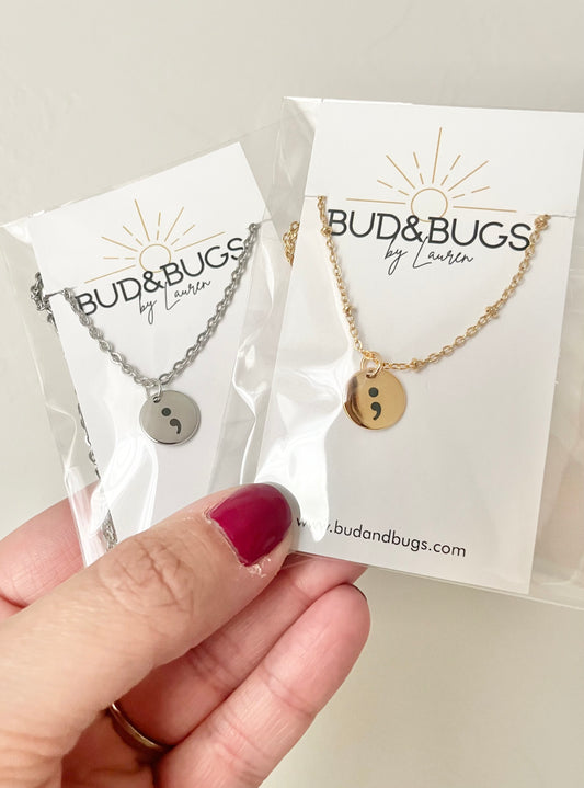 Semicolon Necklace