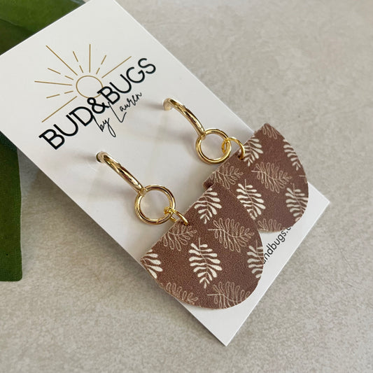 Boho Palm Leaf Drop Earring