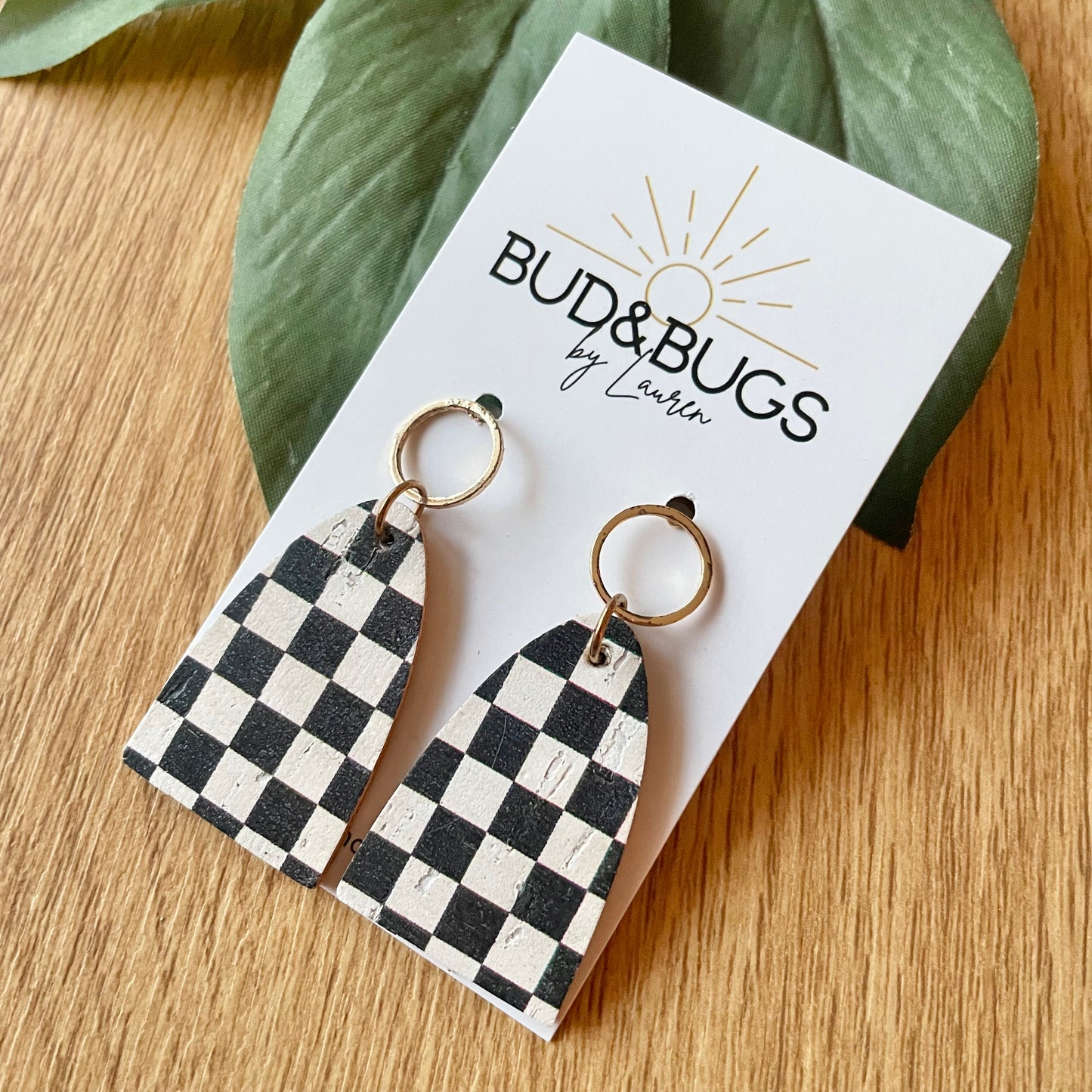 Black and White Checkered Drops