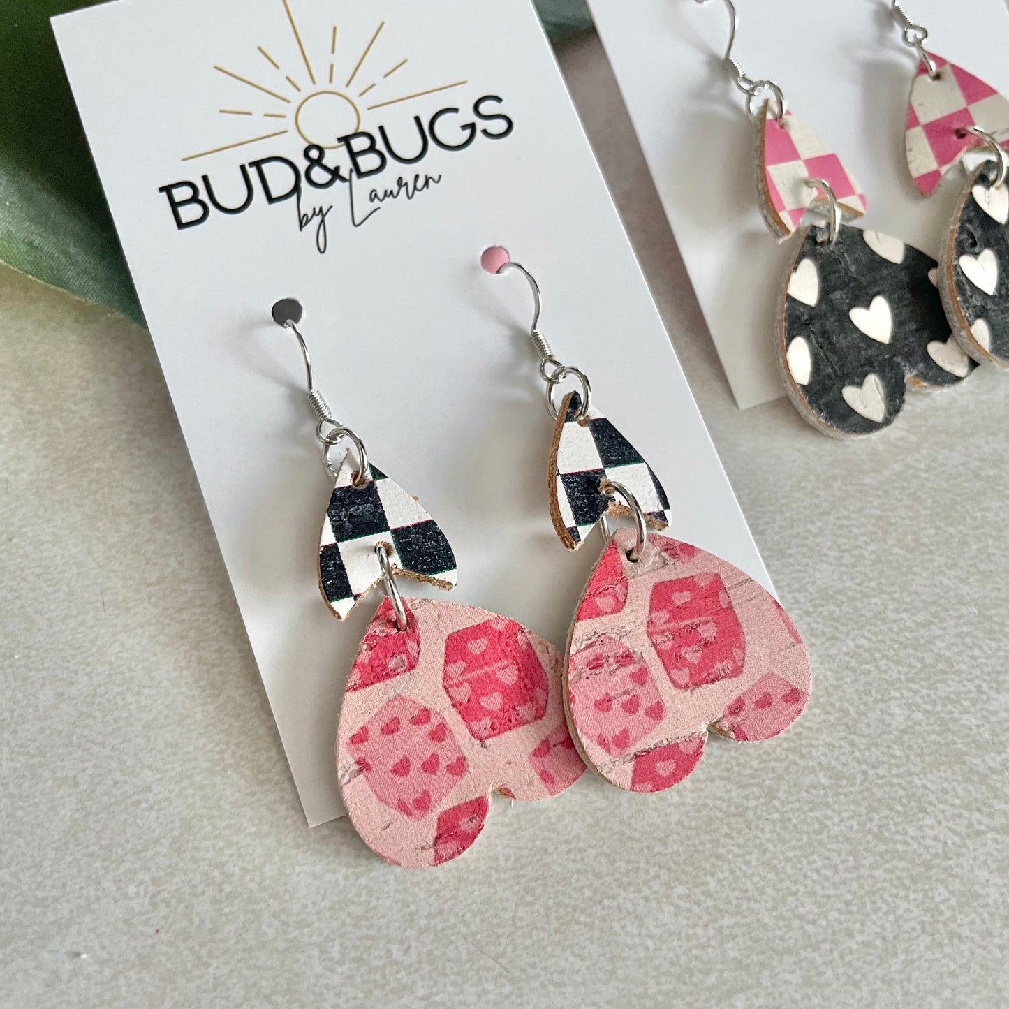 Duo Checkered Dangles