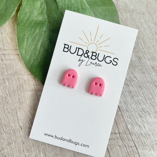 Pink Ghost Studs