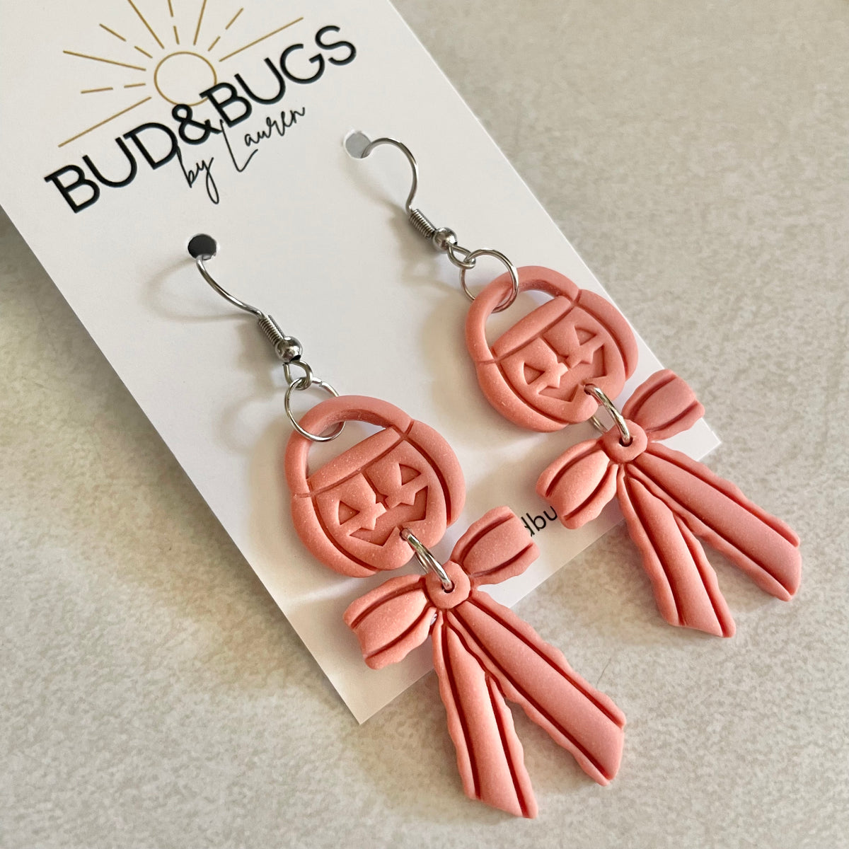 Bow & Jack O Lantern Dangles