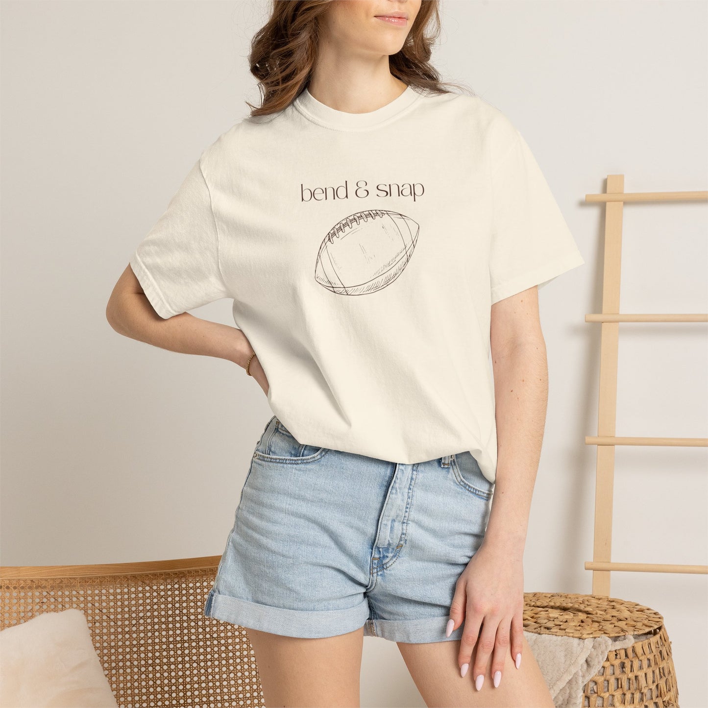 Football Sketch T-Shirt — 'bend & snap' Minimal Graphic Tee