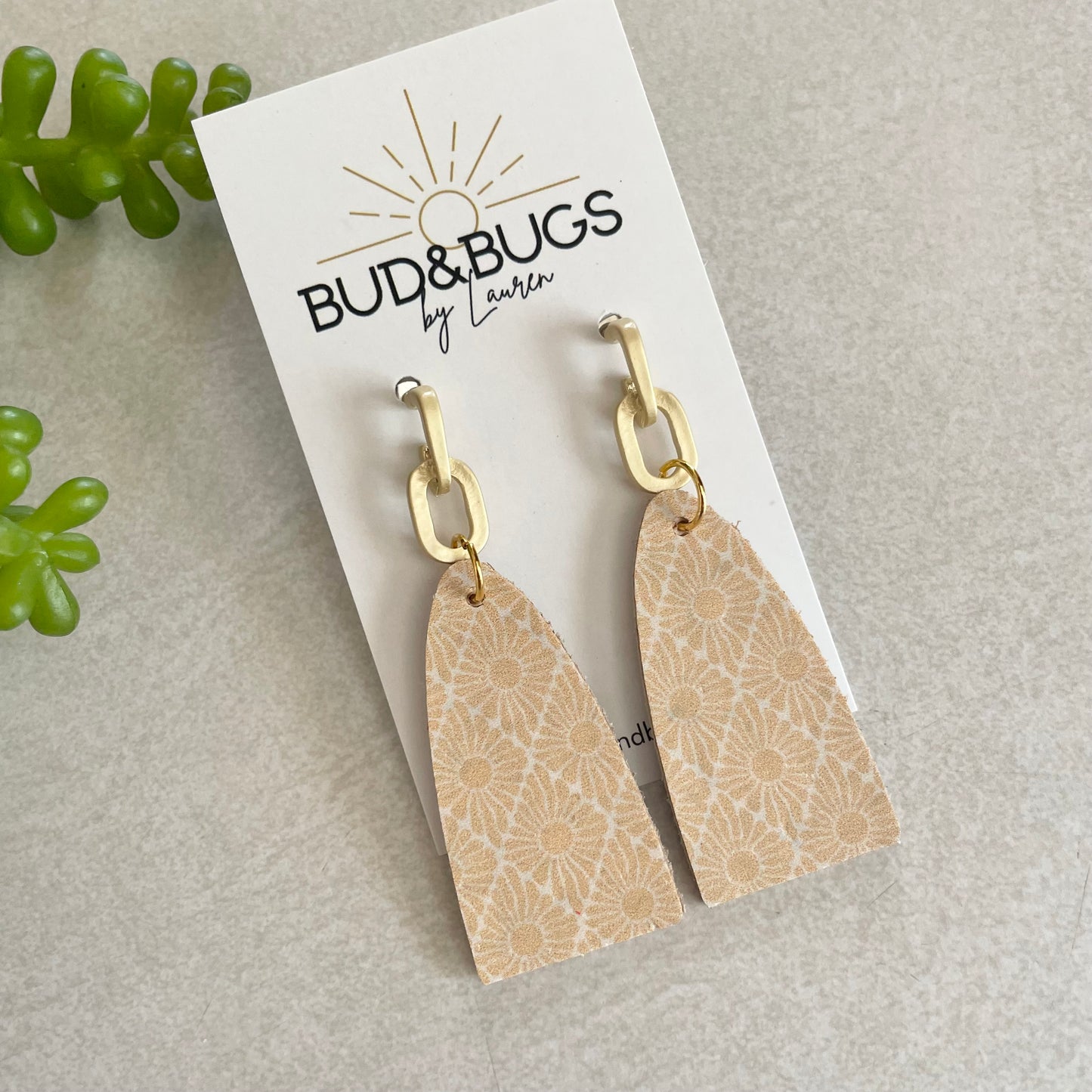 Golden Sun Drop Earrings