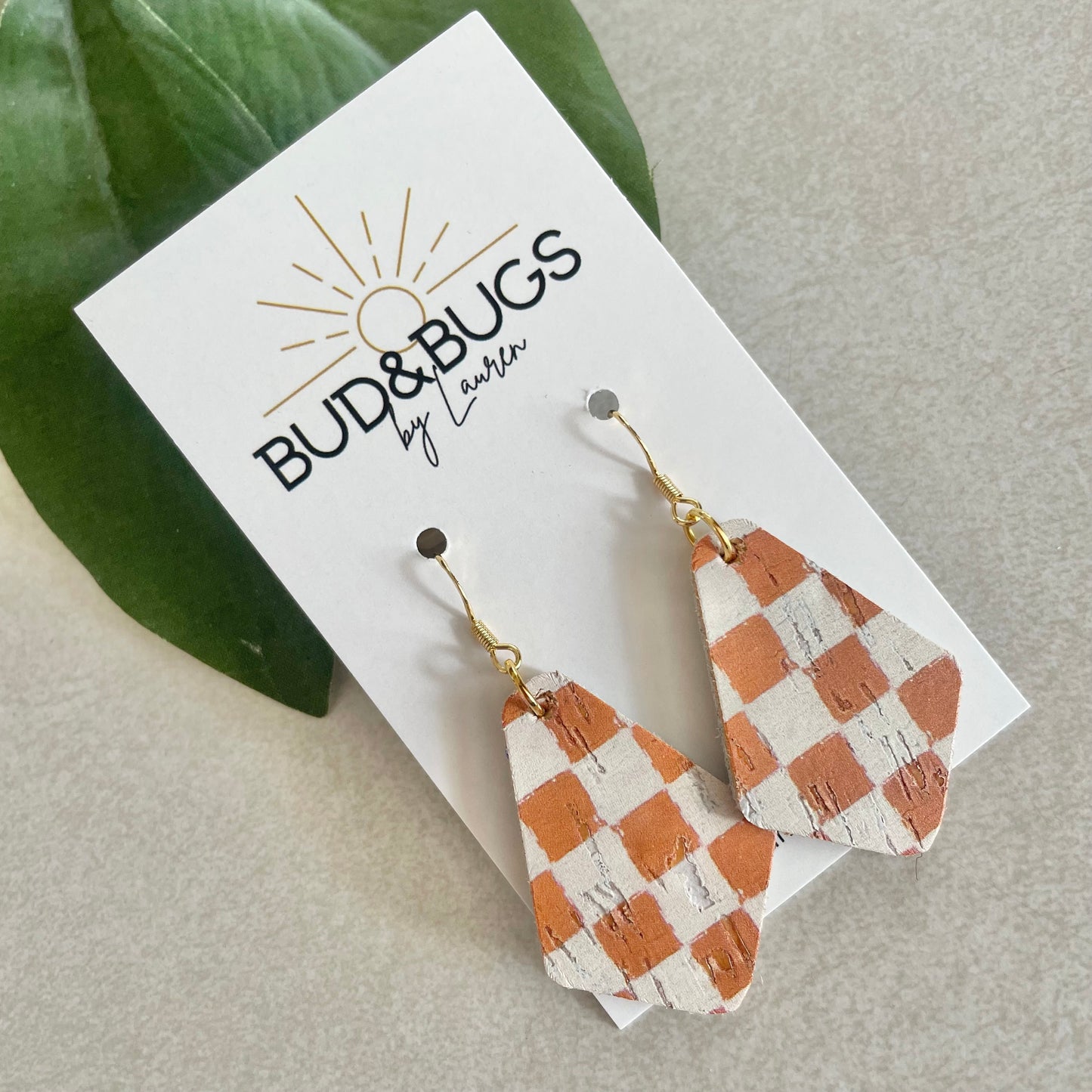 Mustard Checkered Dangles